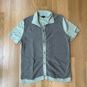 Express Men's Green Short Sleese Sweater Polo